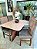 CONJUNTO MARK 120X090 TABACO + 4 CADEIRAS MARK MODELO 18 - Imagem 1