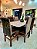 CONJUNTO DE JANTAR MARK 160X090 TABACO + 6 CADEIRAS MODELO 18 - Imagem 2