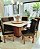 CONJUNTO DE JANTAR MARK 130X130 NOGUEIRA + 6 CADEIRAS MARK MODELO 18 - Imagem 3