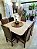 CONJUNTO DE JANTAR MARK 130X130 TABACO + 6 CADEIRAS MODELO 18 - Imagem 3