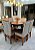 CONJUNTO DE JANTAR MARK 130X130 CANELA + 6 CADEIRAS MODELO 19 + PRATO GIRATÓRIO - Imagem 9