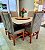 CONJUNTO DE JANTAR MARK 130X130 CANELA + 6 CADEIRAS MODELO 19 + PRATO GIRATÓRIO - Imagem 6