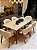CONJUNTO MESA ELISA 180X090 + 6 CADEIRAS AGATHA - Imagem 1