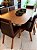 CONJUNTO MESA ORGÂNICA C/ BASE RIPADA 180X100 + 6 CADEIRAS MARK MODELO 32 - Imagem 3