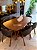 CONJUNTO MESA ORGÂNICA C/ BASE RIPADA 180X100 + 6 CADEIRAS AGATHA - Imagem 3