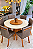 CONJUNTO MESA MARK REDONDA 130M + 6 CADEIRAS MARK MODELO 32 + PRATO GIRATORIO - Imagem 1