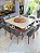 CONJUNTO MESA MARK QUADRADA 130X130 + 6 CADEIRAS MARK 30 + PRATO GIRATORIO - Imagem 1