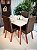 CONJUNTO DE JANTAR NAIARA 120X090 + 4 CADEIRAS MARK 25 - Imagem 1