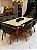 CONJUNTO MESA ELISA 180X090 + 6 CADEIRAS AGATHA CINZA - Imagem 2