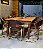 CONJUNTO MESA ISADORA 220X120 + 8 CADEIRAS AGATHA MARROM - Imagem 2