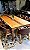 CONJUNTO MESA ISADORA 220X120 + 8 CADEIRAS AGATHA MARROM - Imagem 4