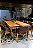 CONJUNTO MESA ISADORA 220X120 + 8 CADEIRAS AGATHA MARROM - Imagem 1