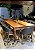 CONJUNTO MESA ISADORA 220X120 + 8 CADEIRAS AGATHA CINZA - Imagem 1