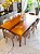 CONJUNTO MESA ISADORA 220X120 + 8 CADEIRAS MARK MODELO 30 CREME - Imagem 1