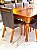 CONJUNTO MESA ISADORA 220X120 + 8 CADEIRAS MARK MODELO 32 MARROM - Imagem 4