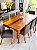 CONJUNTO MESA ISADORA 220X120 + 8 CADEIRAS MARK MODELO 32 MARROM - Imagem 1