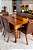 CONJUNTO MESA ISADORA 220X120 + 8 CADEIRAS MARK MODELO 32 MARROM - Imagem 1
