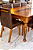 CONJUNTO MESA ISADORA 220X120 + 8 CADEIRAS MARK MODELO 32 MARROM - Imagem 2