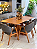 CONJUNTO MESA LUNNA 160X090 + 6 CADEIRAS AGATHA CINZA - Imagem 1