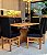 CONJUNTO MESA LUNNA 160X090 + 6 CADEIRAS MARK MODELO 19 PRETO - Imagem 3