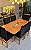 CONJUNTO MESA LUNNA 160X090 + 6 CADEIRAS MARK MODELO 19 PRETO - Imagem 1
