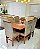 CONJUNTO MESA LUNNA 160X090 + 6 CADEIRAS MARK MODELO 19 CREME - Imagem 2