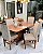 CONJUNTO MESA LUNNA 160X090 + 6 CADEIRAS MARK MODELO 19 CREME - Imagem 1