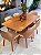 CONJUNTO MESA LUNNA 160X090 + 6 CADEIRAS MARK MODELO 30 CREME - Imagem 1