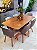 CONJUNTO MESA LUNNA 160X090 + 6 CADEIRAS MARK MODELO 30 CINZA - Imagem 4