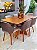 CONJUNTO MESA LUNNA 160X090 + 6 CADEIRAS MARK MODELO 30 CINZA - Imagem 1