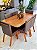 CONJUNTO MESA LUNNA 160X090 + 6 CADEIRAS MARK MODELO 32 CINZA - Imagem 1