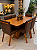 CONJUNTO MESA LUNNA 160X090 + 6 CADEIRAS MARK MODELO 32 MARROM - Imagem 1