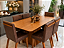CONJUNTO MESA LUNNA 160X090 + 6 CADEIRAS MARK MODELO 32 MARROM - Imagem 3