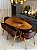 CONJUNTO MESA ORGÂNICA 180X100 + 6 CADEIRAS AGATHA MARROM - Imagem 1