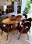 CONJUNTO MESA ORGÂNICA 180X100 + 6 CADEIRAS AGATHA MARROM - Imagem 4