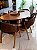 CONJUNTO MESA ORGÂNICA 180X100 + 6 CADEIRAS AGATHA MARROM - Imagem 2