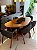 CONJUNTO MESA ORGÂNICA 180X100 + 6 CADEIRAS AGATHA CINZA - Imagem 1