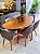 CONJUNTO MESA ORGANICA 180X100 + 6 CADEIRAS MARK MODELO 30 CINZA - Imagem 1