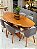 CONJUNTO MESA ORGANICA 180X100 + 6 CADEIRAS MARK MODELO 30 CINZA - Imagem 5