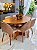 CONJUNTO MESA ORGANICA 180X100 + 6 CADEIRAS MARK MODELO 30 CREME - Imagem 2