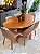 CONJUNTO MESA ORGANICA 180X100 + 6 CADEIRAS MARK MODELO 30 CREME - Imagem 1