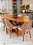 CONJUNTO MESA ORGANICA 180X100 + 6 CADEIRAS MARK MODELO 30 CREME - Imagem 3