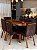 CONJUNTO MESA ORGANICA 180X100 + 6 CADEIRAS MARK MODELO 32 MARROM - Imagem 7