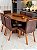 CONJUNTO MESA ORGANICA 180X100 + 6 CADEIRAS MARK MODELO 32 MARROM - Imagem 4