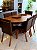 CONJUNTO MESA ORGANICA 180X100 + 6 CADEIRAS MARK MODELO 32 MARROM - Imagem 1