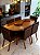 CONJUNTO MESA ORGANICA 180X100 + 6 CADEIRAS MARK MODELO 32 MARROM - Imagem 6