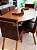 CONJUNTO MESA ORGANICA 180X100 + 6 CADEIRAS MARK MODELO 32 MARROM - Imagem 2