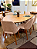 CONJUNTO MESA THALIA 180X120 + 6 CADEIRAS MARK 30 CREME - Imagem 1