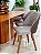 CONJUNTO MESA ORGANICA C/ BASE RIPADA 180X100 + 6 CADEIRAS MARK MODELO 30 CINZA - Imagem 3