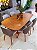 CONJUNTO MESA ORGANICA C/ BASE RIPADA 180X100 + 6 CADEIRAS MARK MODELO 30 CINZA - Imagem 1